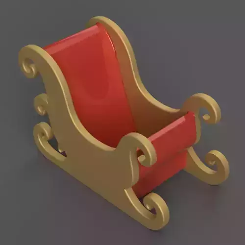 Santa Sleigh Christmas Decorations planter- candle holder 2 3D print model