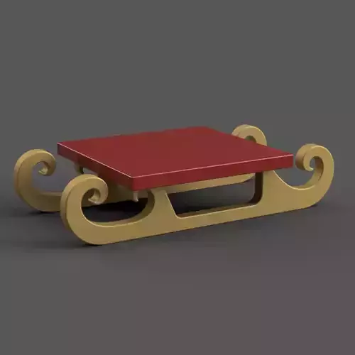 Santa Sleigh coaster Christmas Decorations 001 3D print model Santa Sleigh coaster Christmas Decorations 001 3D print model