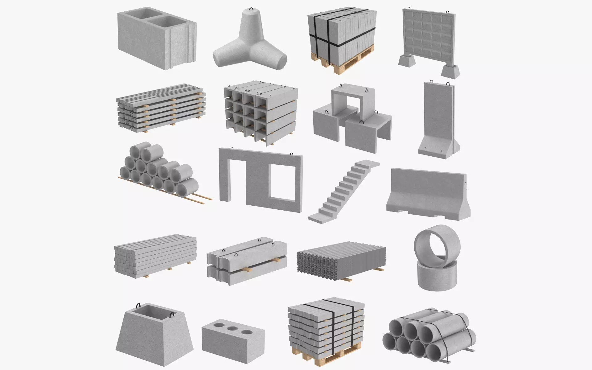 20 Concrete Building Materials Collection _0