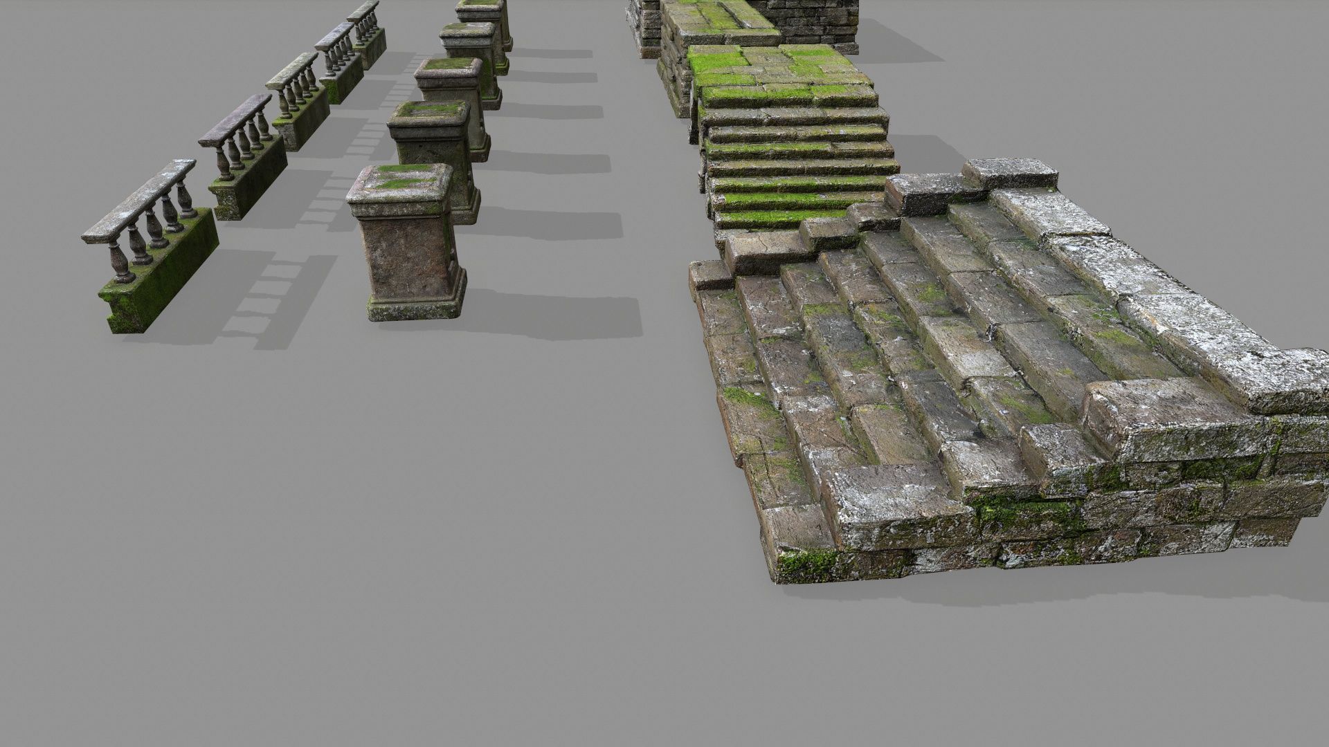 old ruins Low-poly 3D model_6