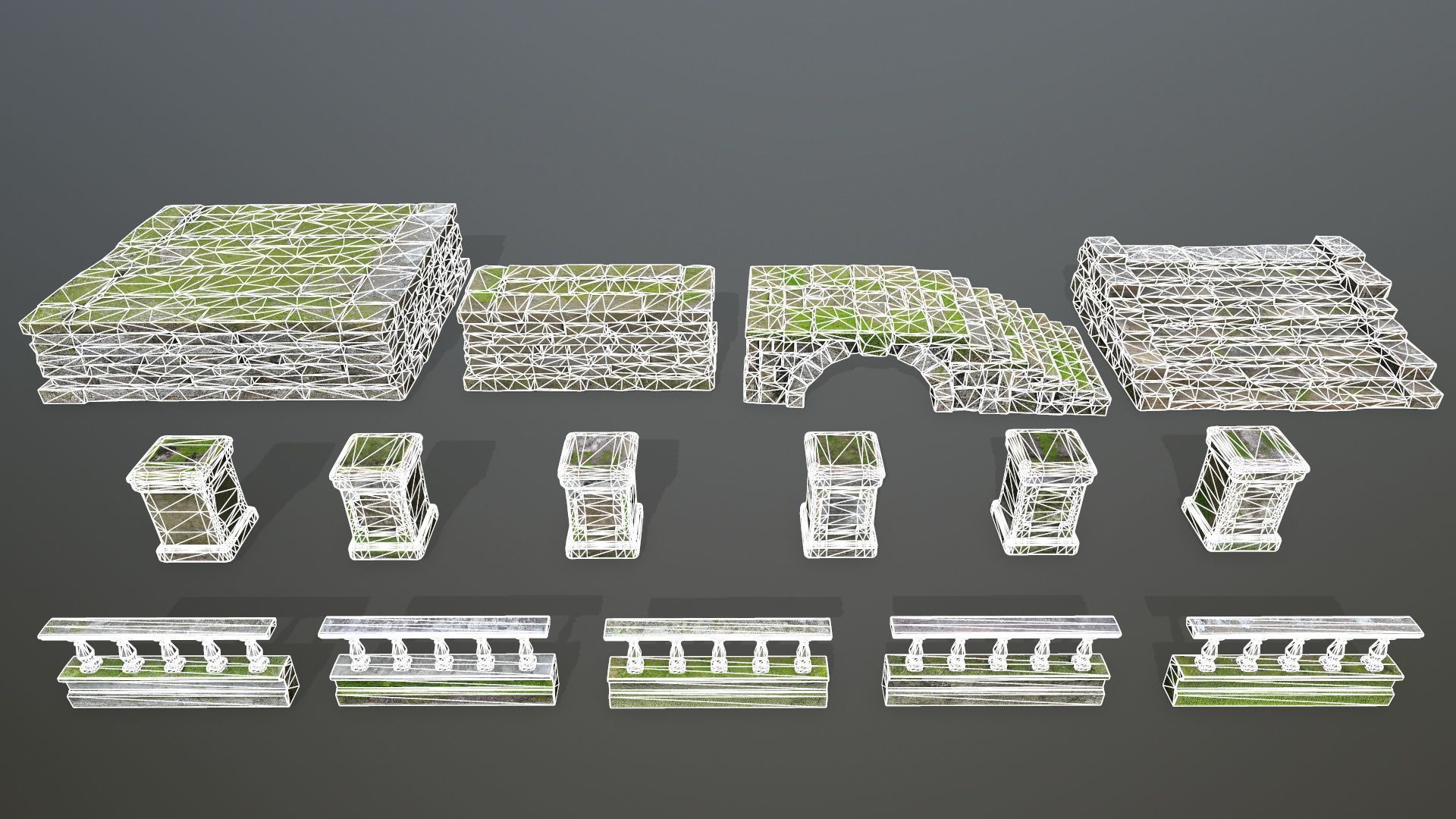 old ruins Low-poly 3D model_9
