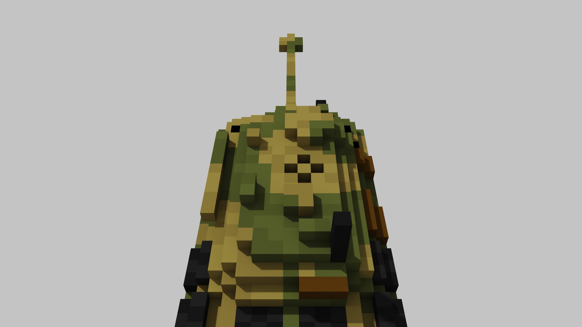 Jagdpanzer V Jagdpanther Tank Voxel Low-poly 3D model_7