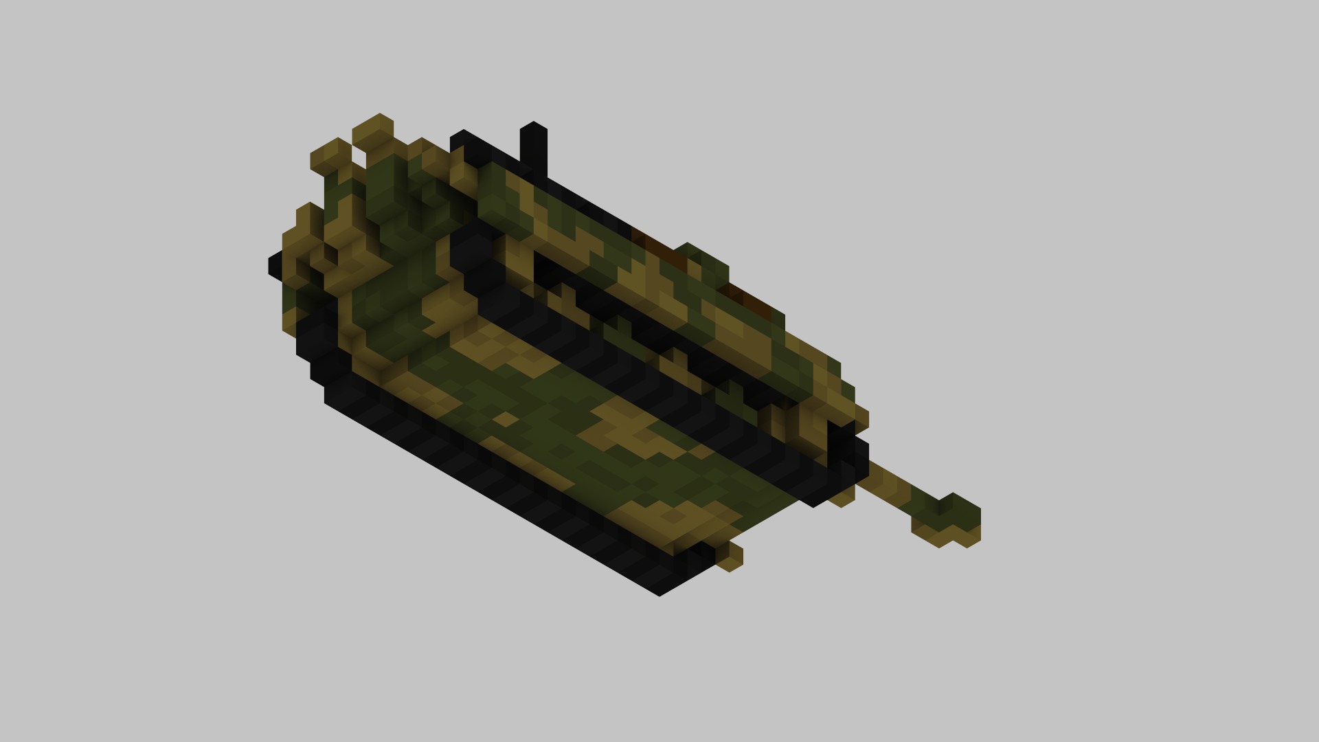 Jagdpanzer V Jagdpanther Tank Voxel Low-poly 3D model_10