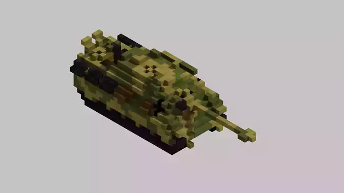 Jagdpanzer V Jagdpanther Tank Voxel
