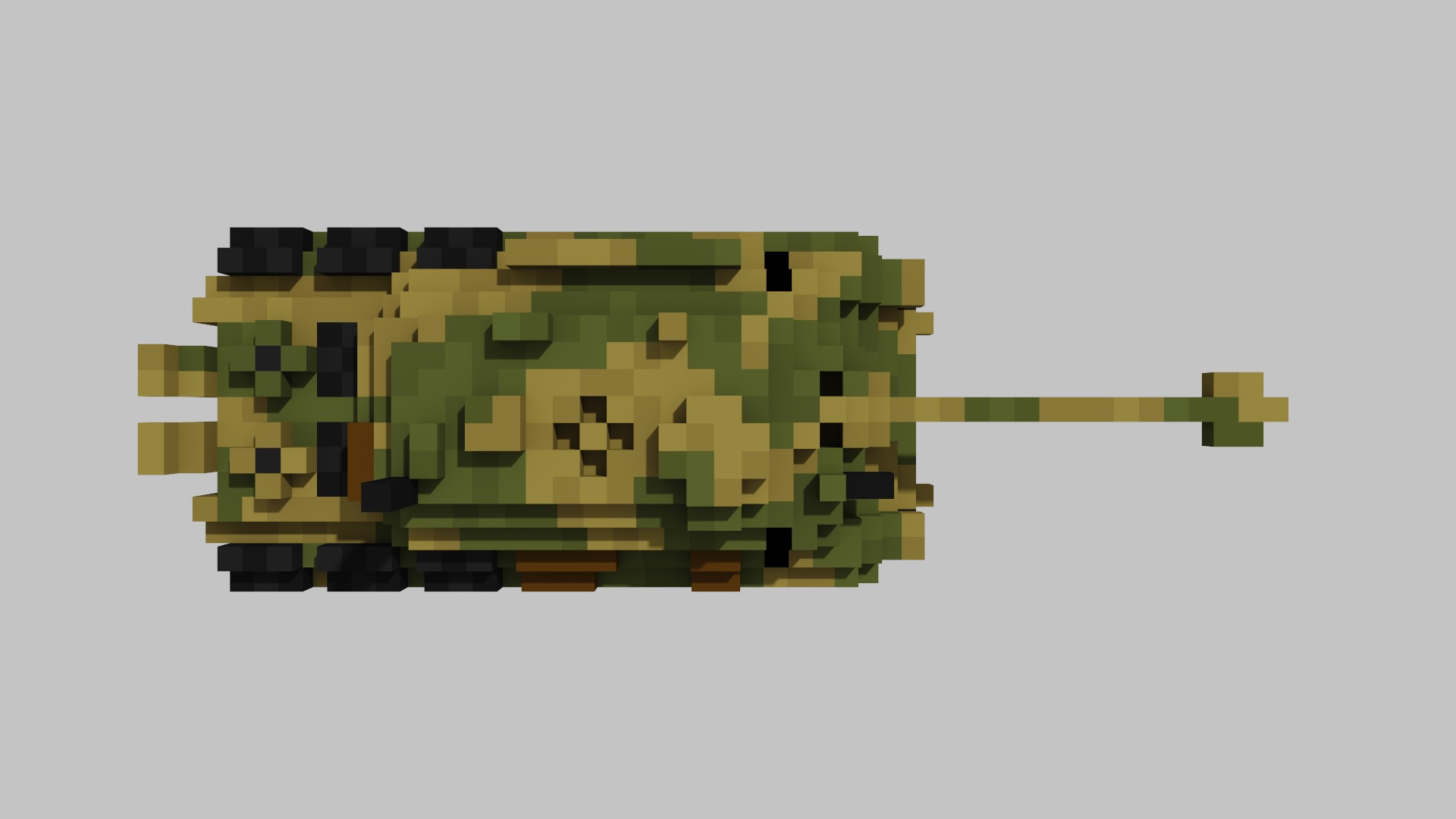 Jagdpanzer V Jagdpanther Tank Voxel Low-poly 3D model_12