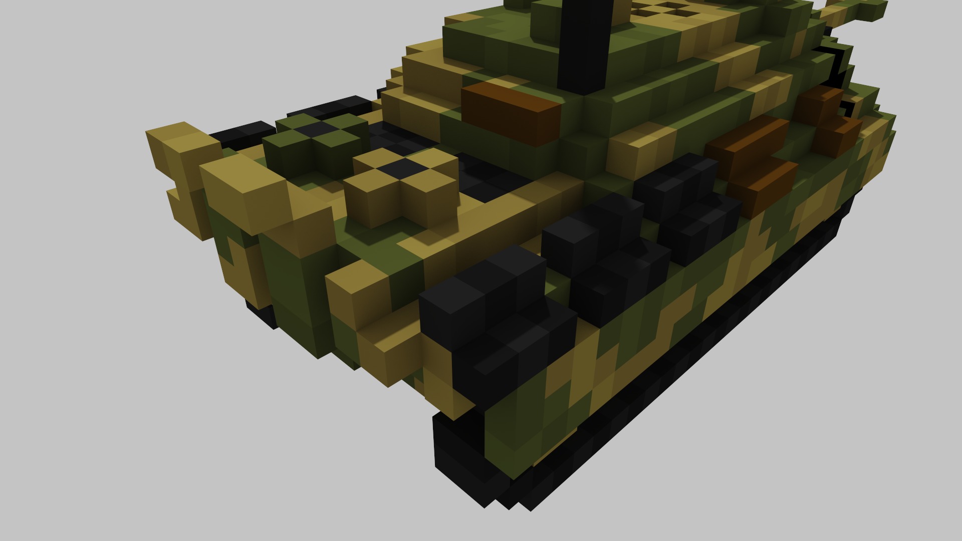 Jagdpanzer V Jagdpanther Tank Voxel Low-poly 3D model_8