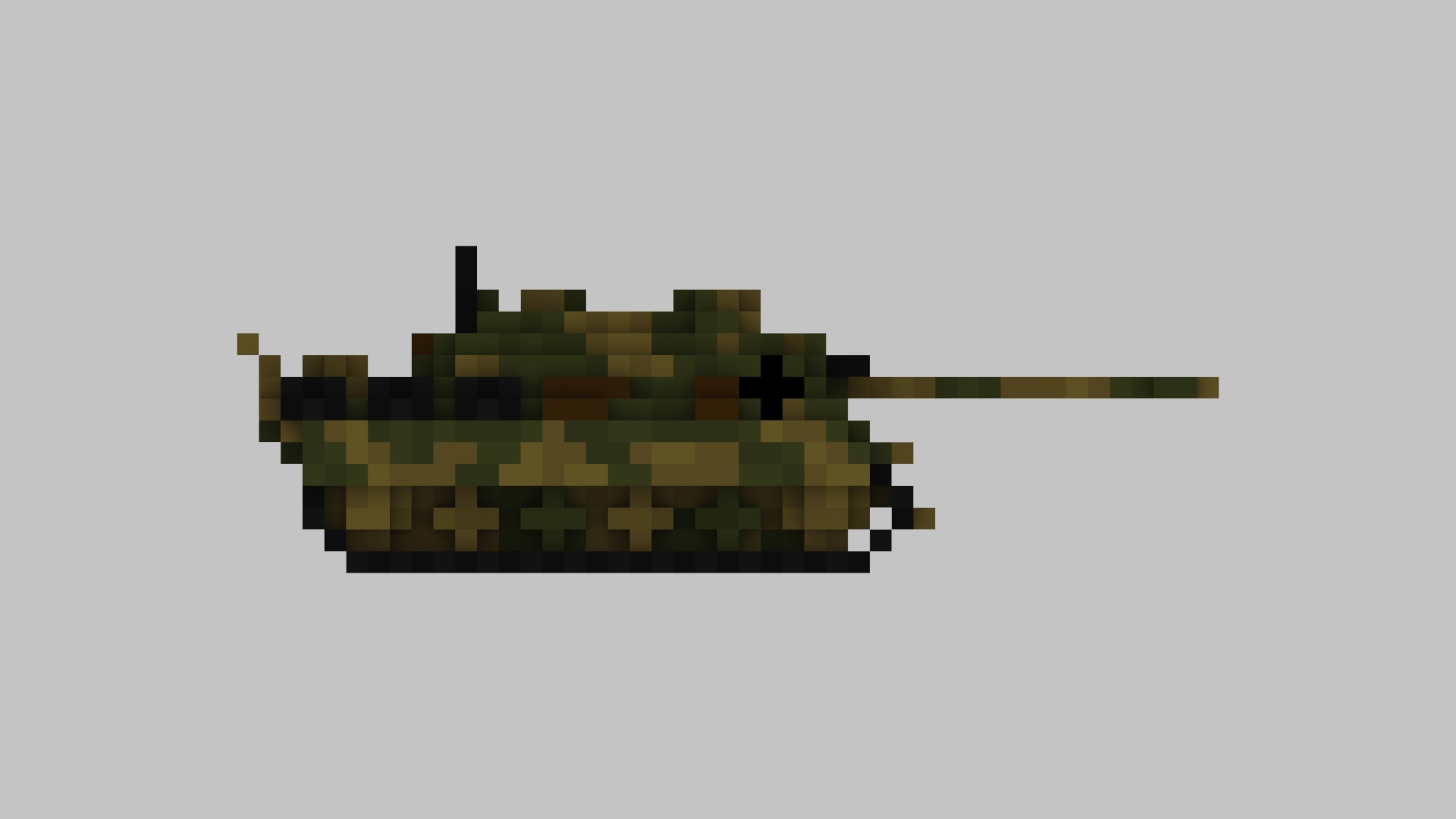 Jagdpanzer V Jagdpanther Tank Voxel Low-poly 3D model_6