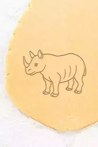 Rhino Cookie Cutter - Biscuit Cutter