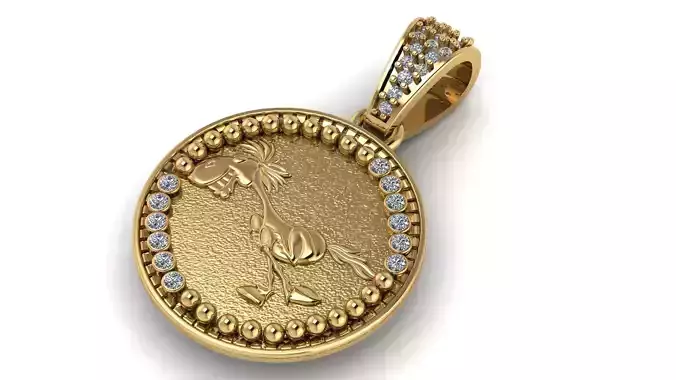 DONKEY COIN PENDANT 3D PRINTABLE MODEL