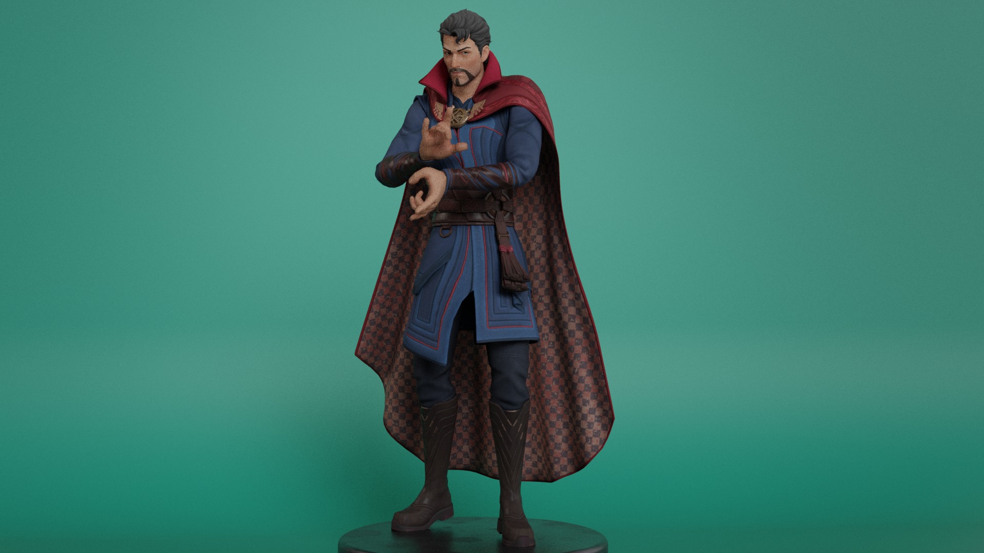 Doctor Strange Low-poly 3D model_17