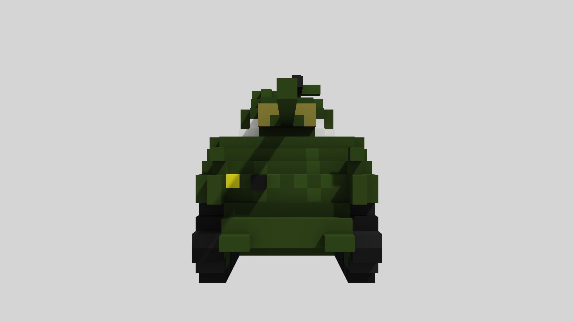 M4 Sherman Tank Voxel Low-poly 3D model_11
