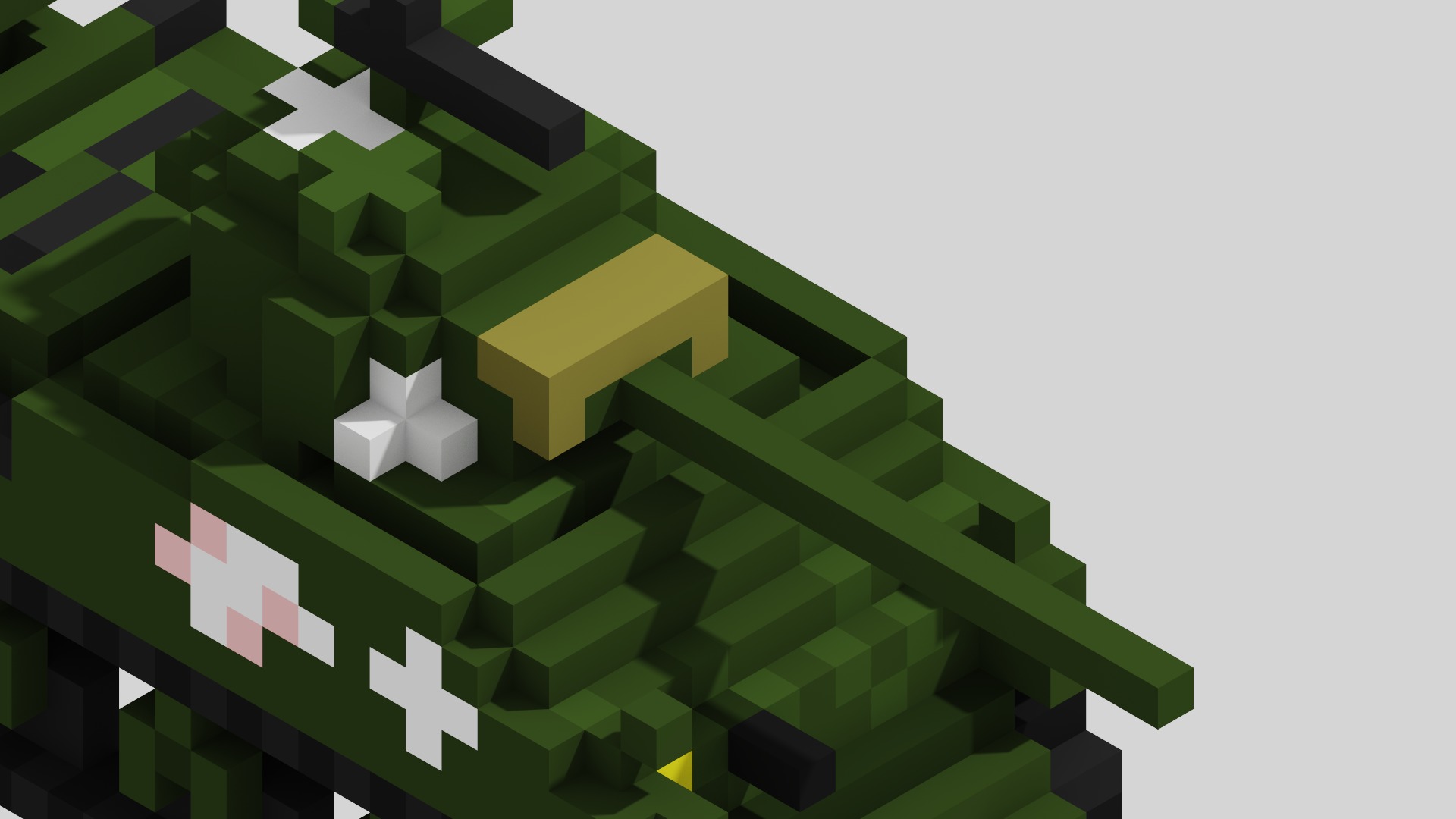 M4 Sherman Tank Voxel Low-poly 3D model_12