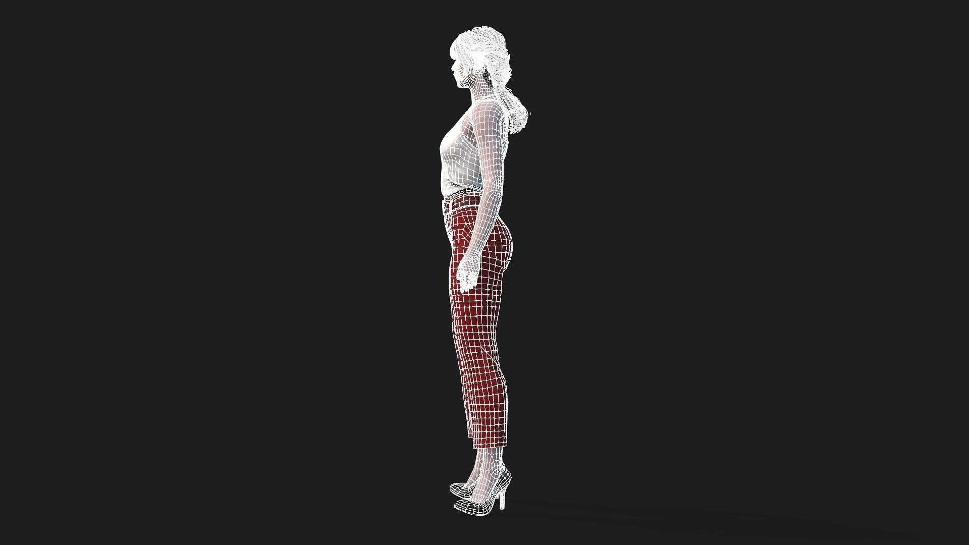 High Quality 3D Model of a Woman 3D model_16