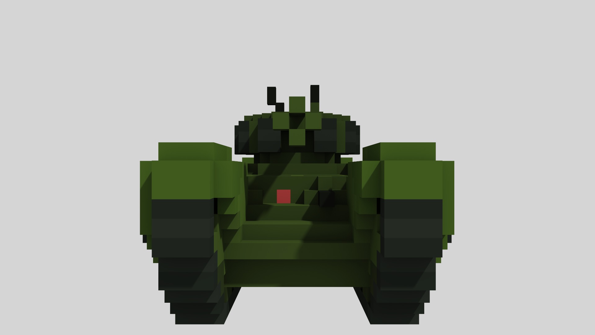Churchill MK VII Tank Voxel Low-poly 3D model_14