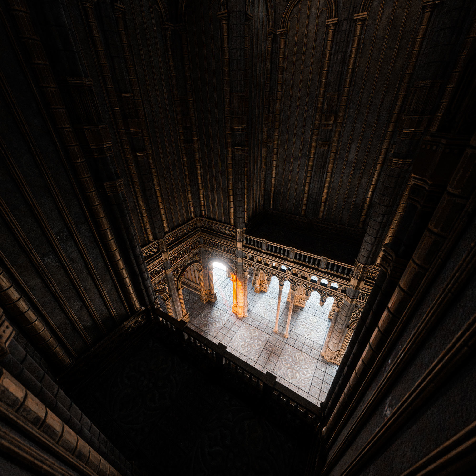 GOTHIC MODULAR BUILDING 9 Low-poly 3D model_4
