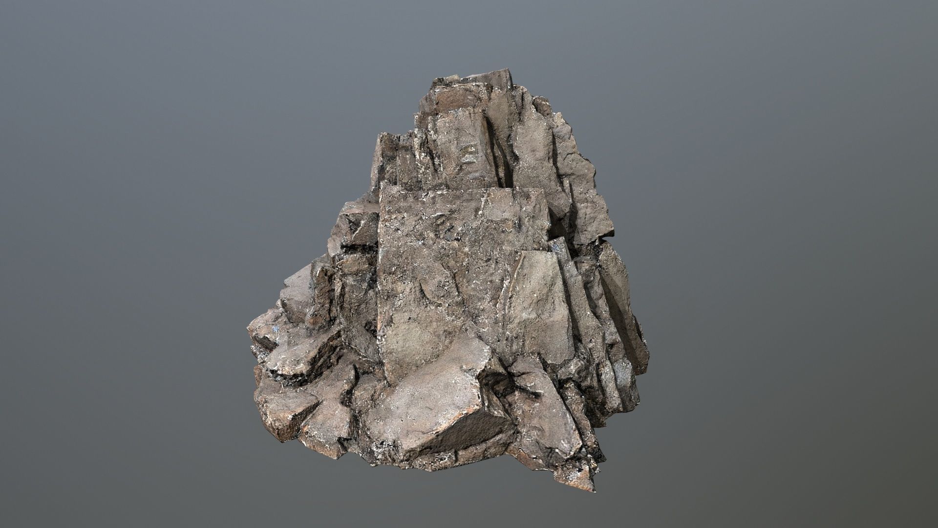desert rocks Low-poly 3D model_2