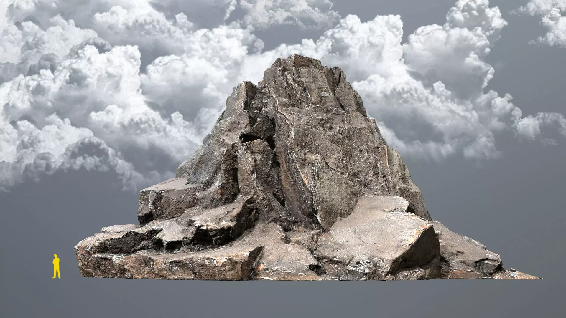 desert rocks Low-poly 3D model_0