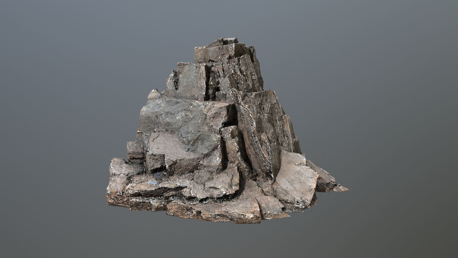 desert rocks Low-poly 3D model_9
