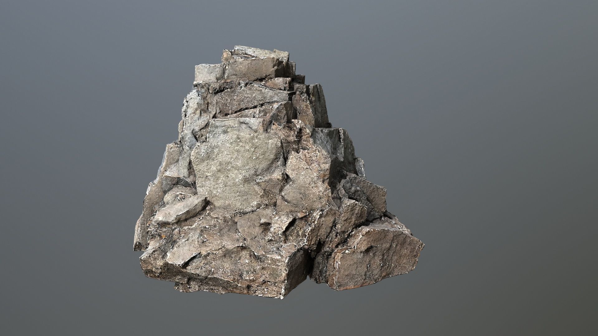 desert rocks Low-poly 3D model_7
