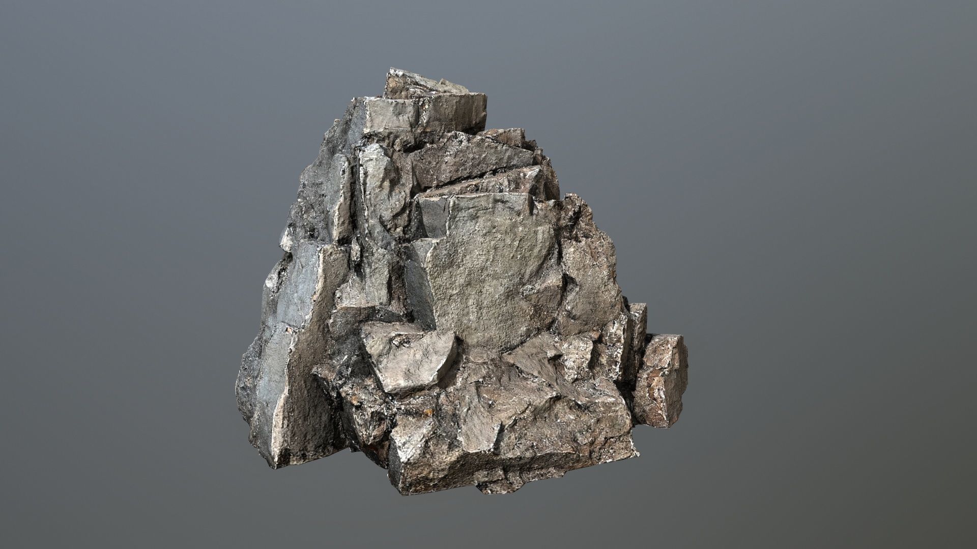 desert rocks Low-poly 3D model_6