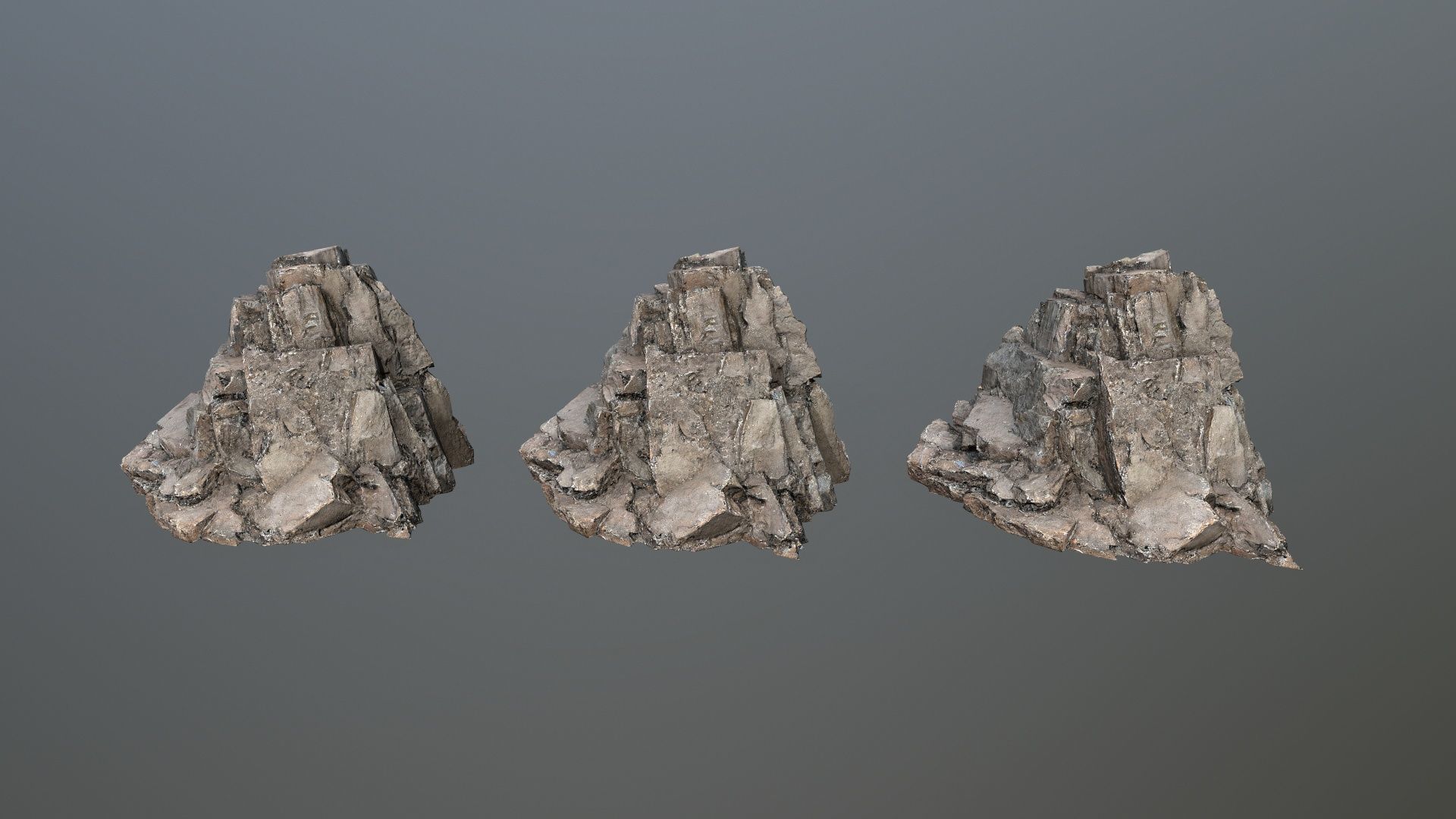 desert rocks Low-poly 3D model_10