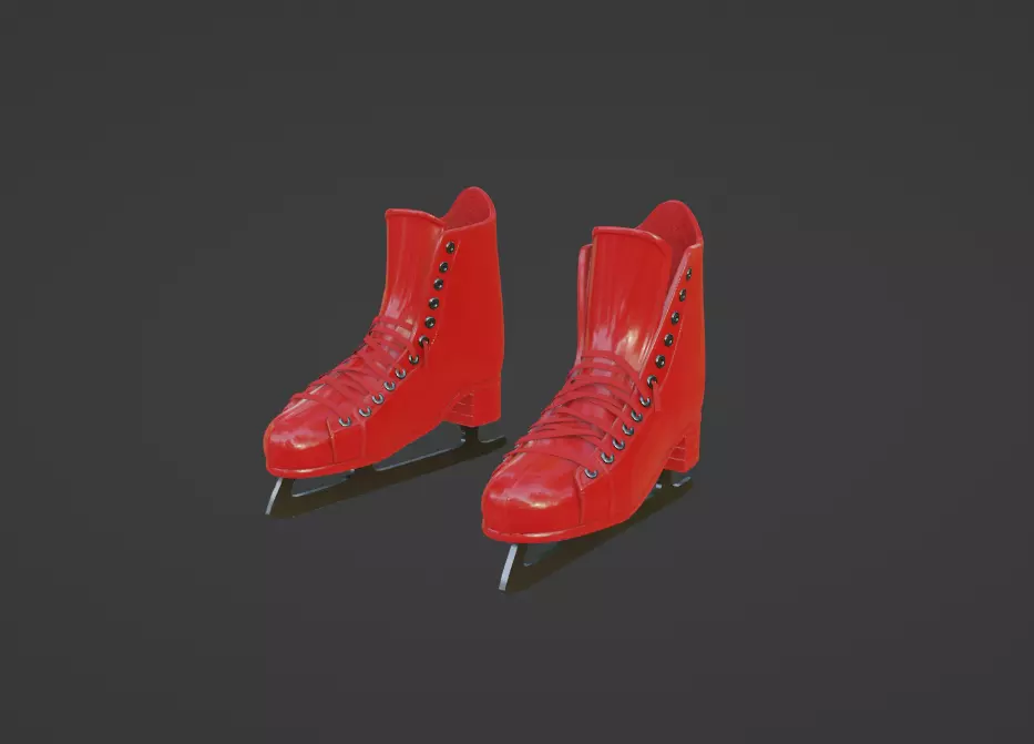 Current Ski Low-poly 3D model