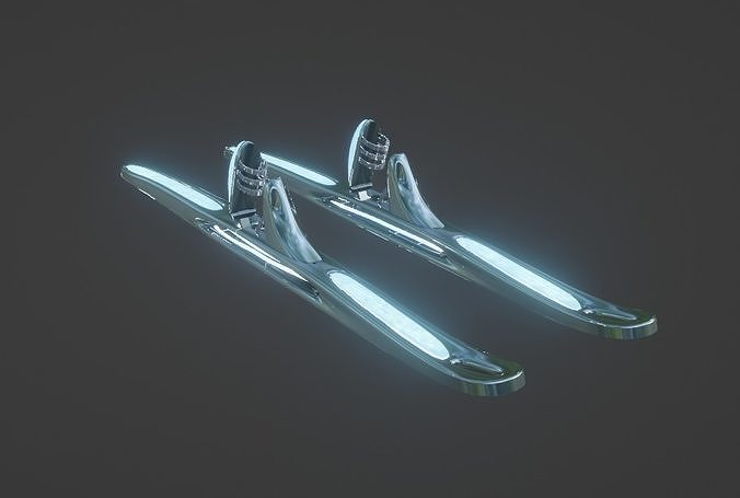 Future Ski Low-poly 3D model 2