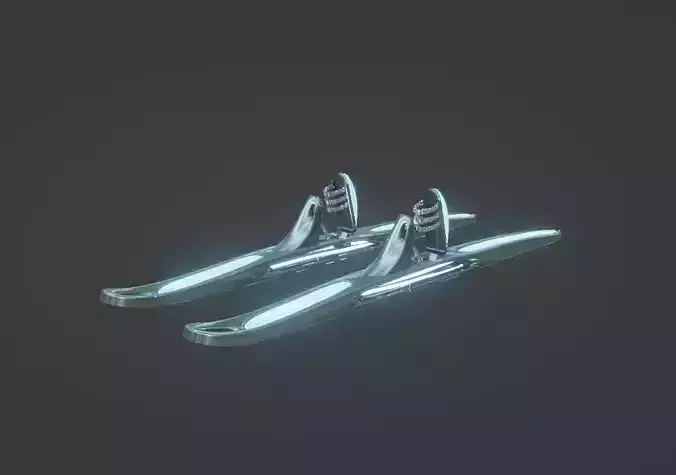 Future Ski Low-poly 3D model Future Ski Low-poly 3D model