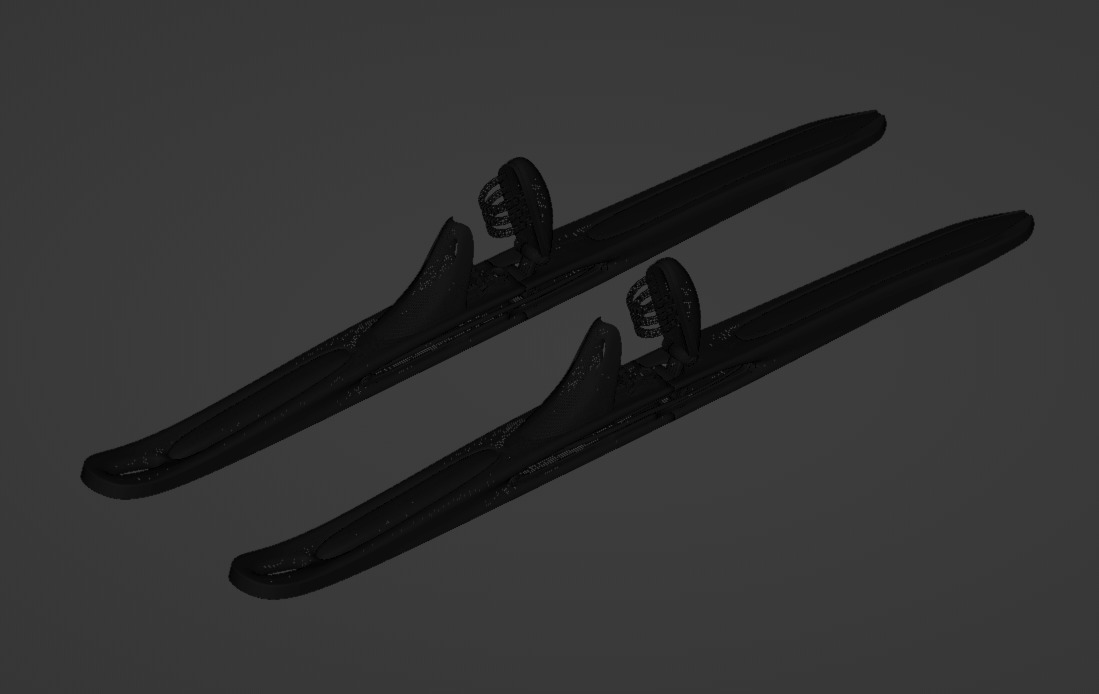 Future Ski Low-poly 3D model_6