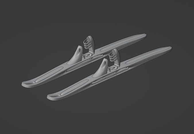 Future Ski Low-poly 3D model 6