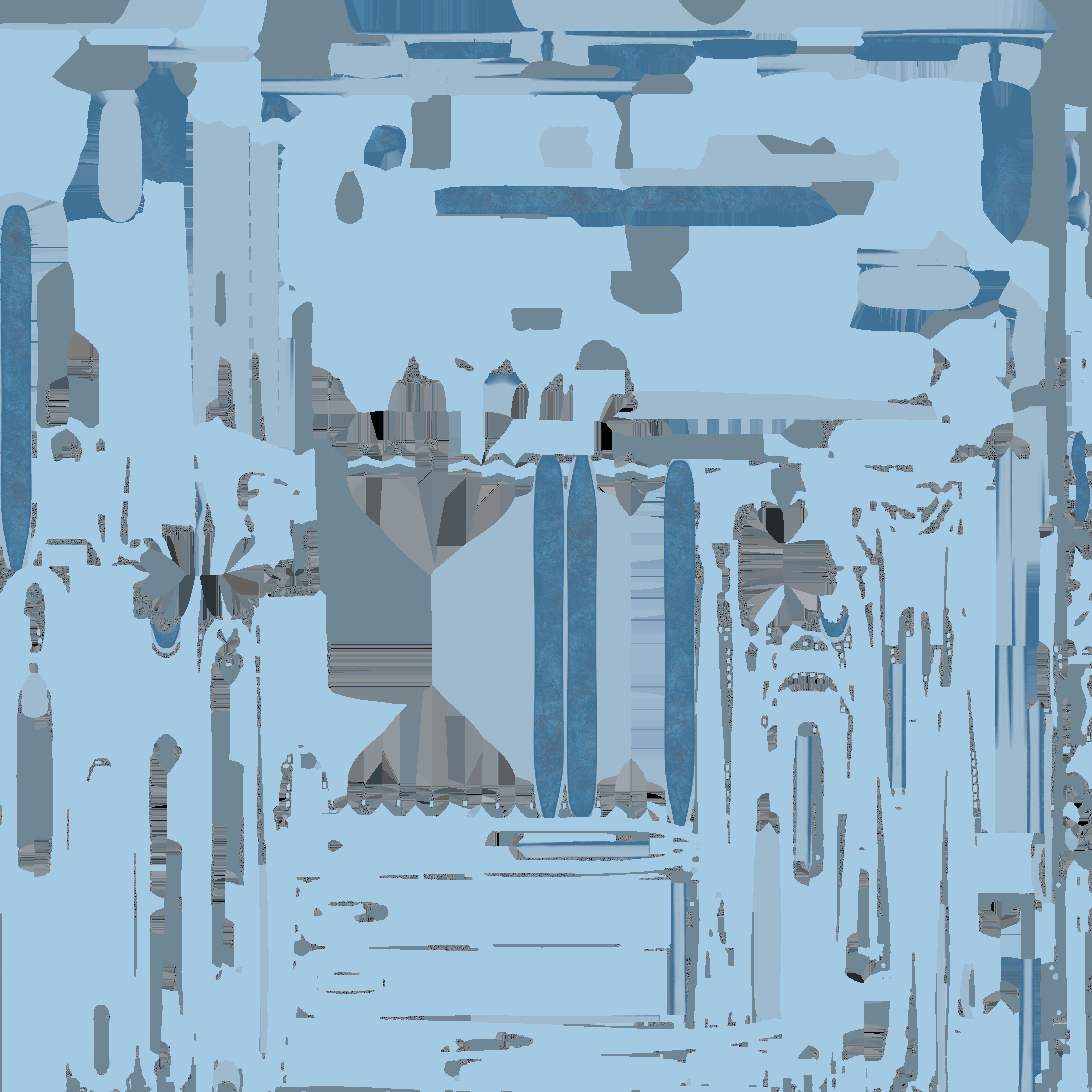 Future Ski Low-poly 3D model_10