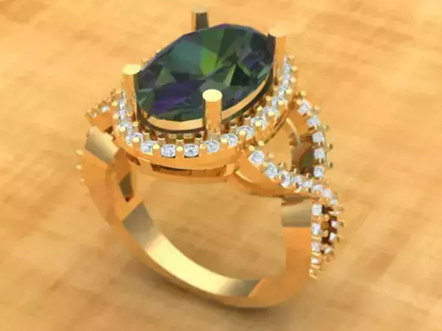 girls gold ring design 3D print model