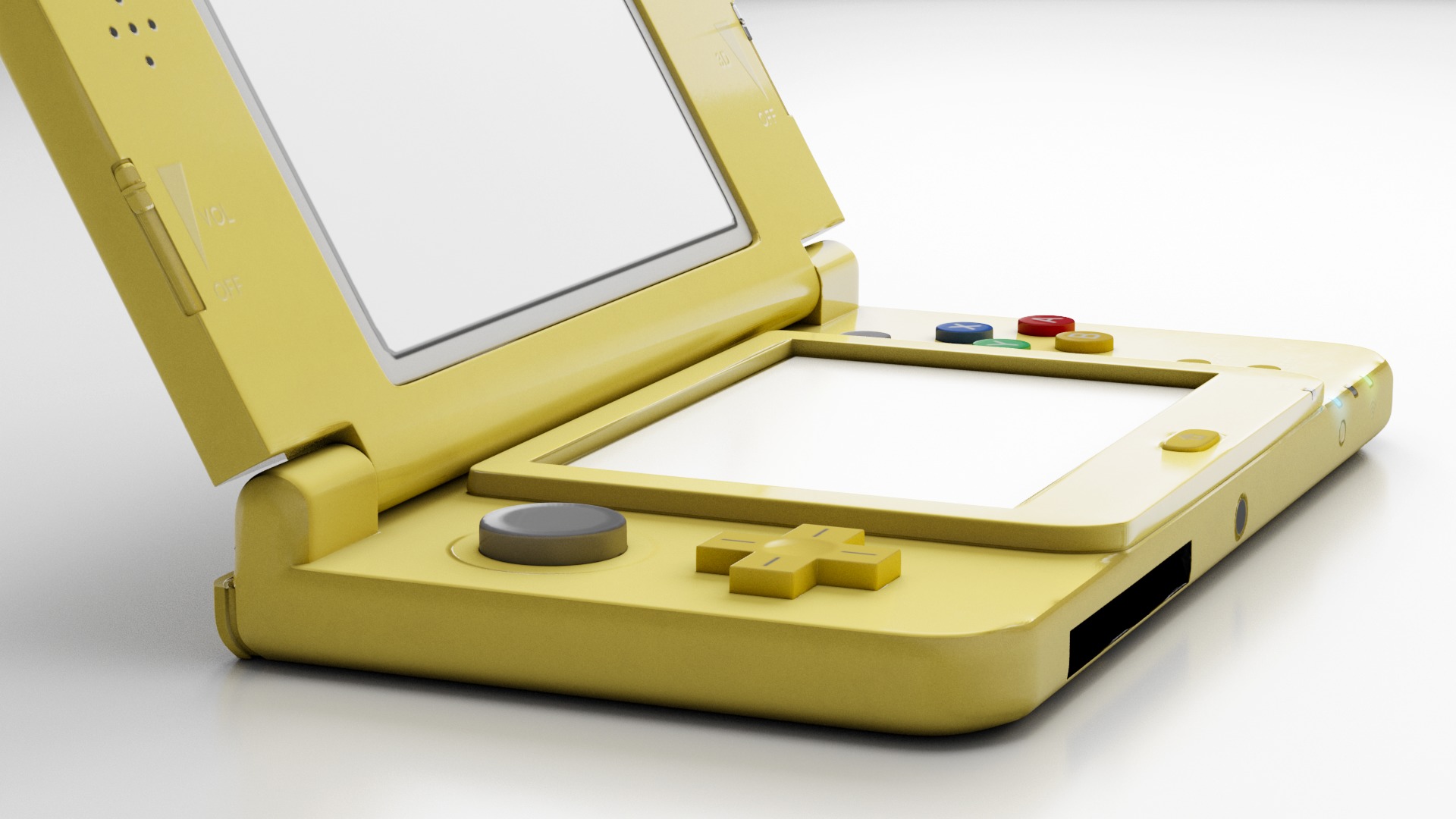 Nintendo 3Ds colors Low-poly 3D model_5