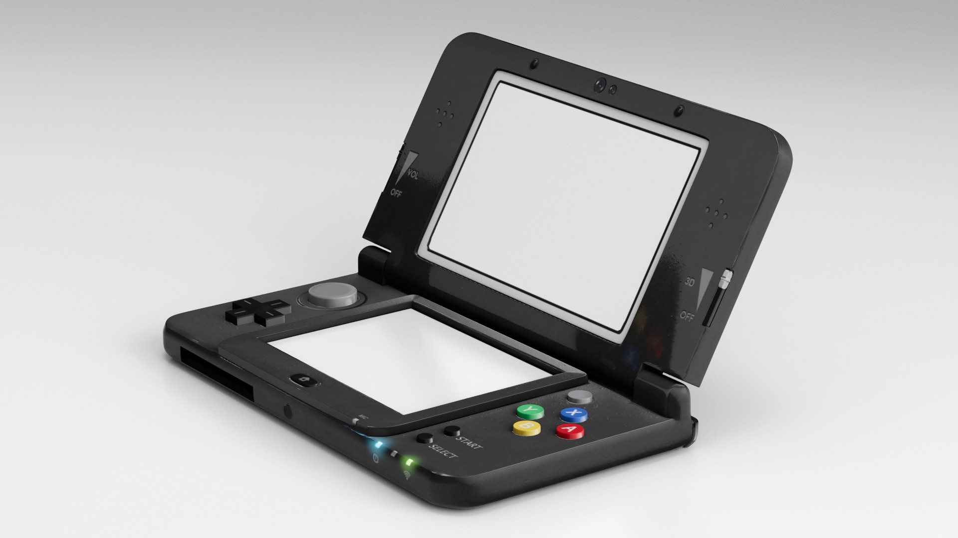 Nintendo 3Ds colors Low-poly 3D model_3
