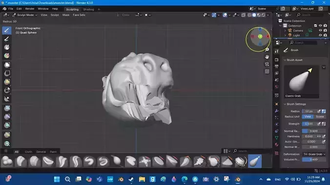The Manor Head Creature 3D model
