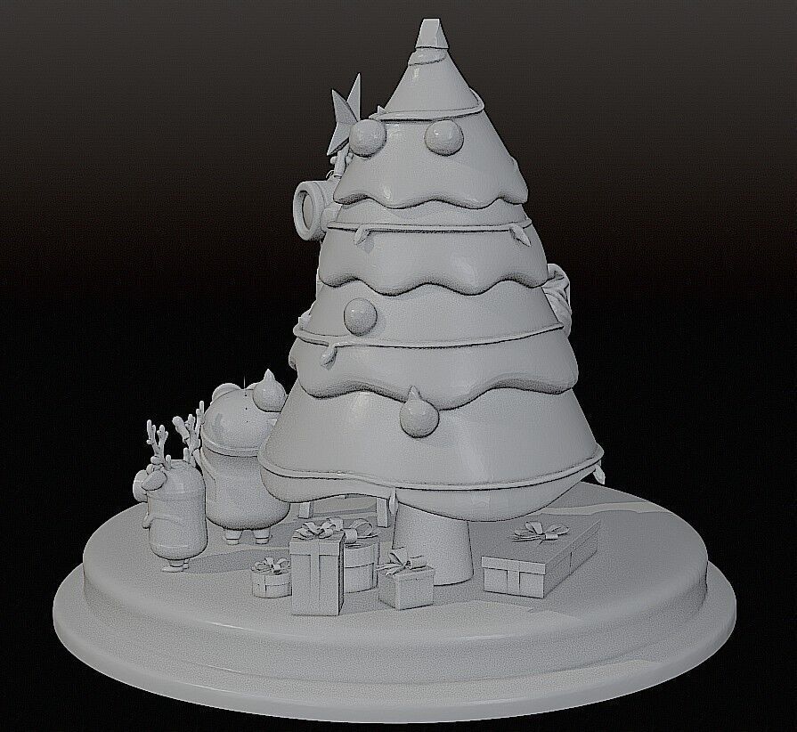 MINIONS CHRISTMAS TREE DIORAMA 3D print model_6