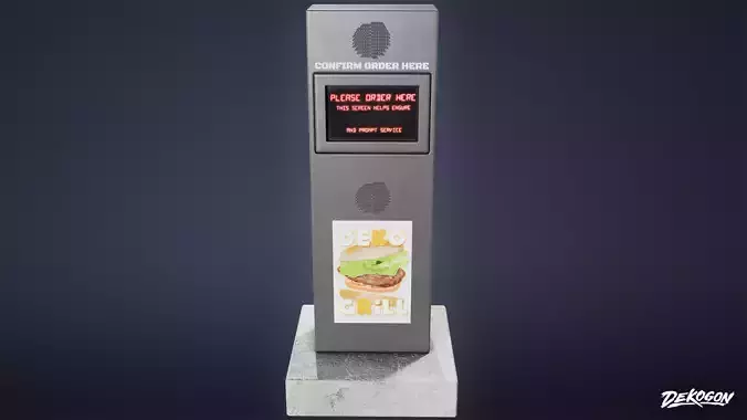 SHOPPING AND GROCERY - Drive Thru Speaker 01 - LOW POLY