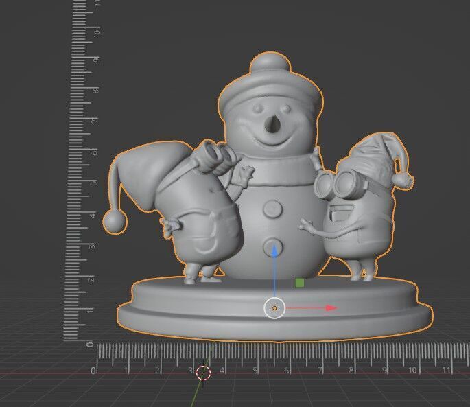 MINIONS SNOWMAN 3D print model_2