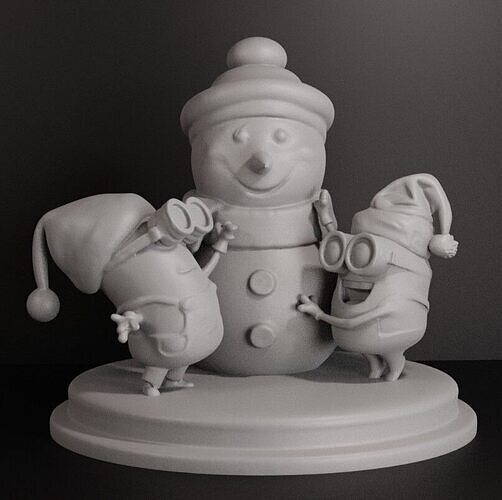 MINIONS SNOWMAN 3D print model