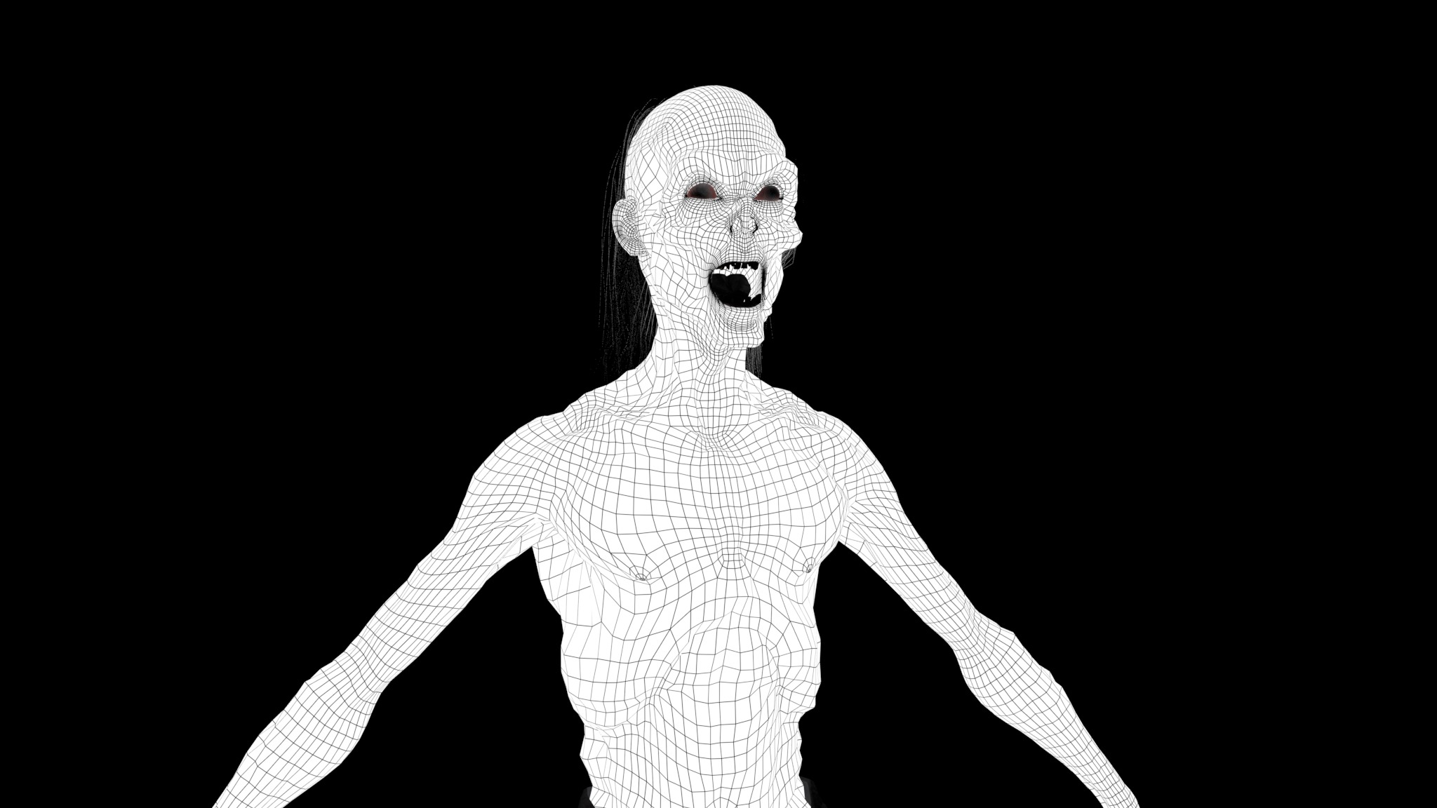 CREEPY ZOMBIE Low-poly 3D model_15