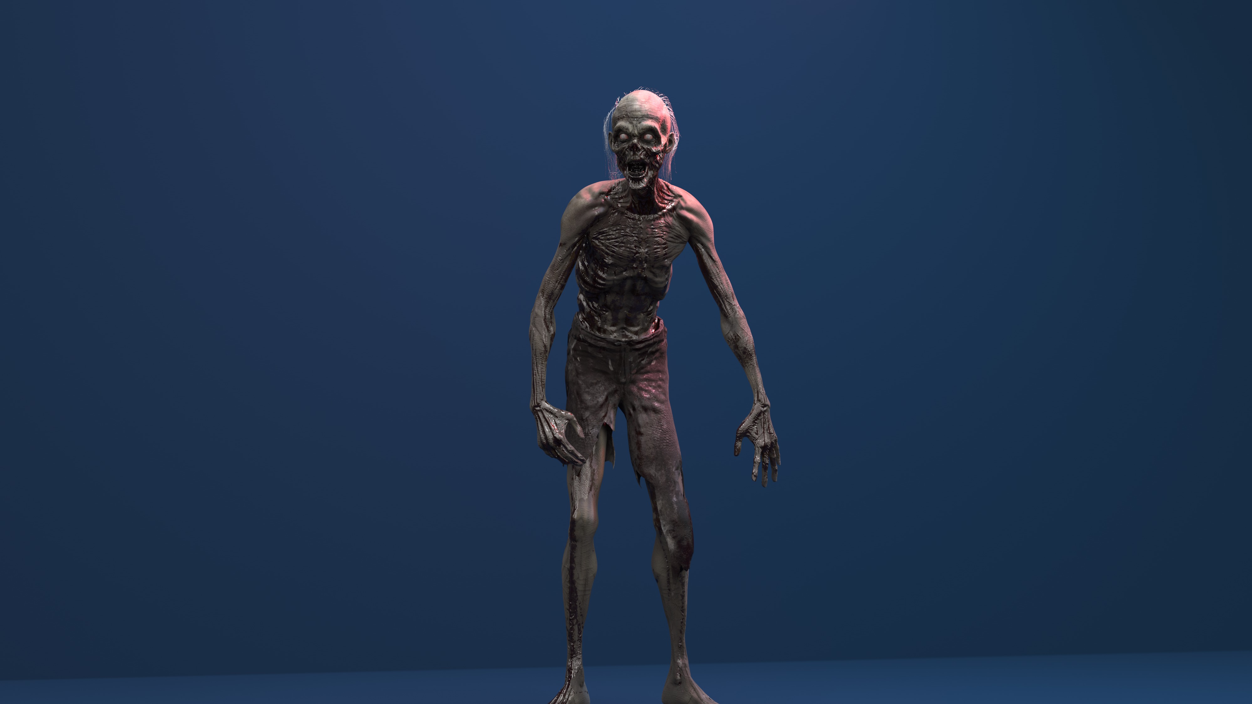 CREEPY ZOMBIE Low-poly 3D model_12