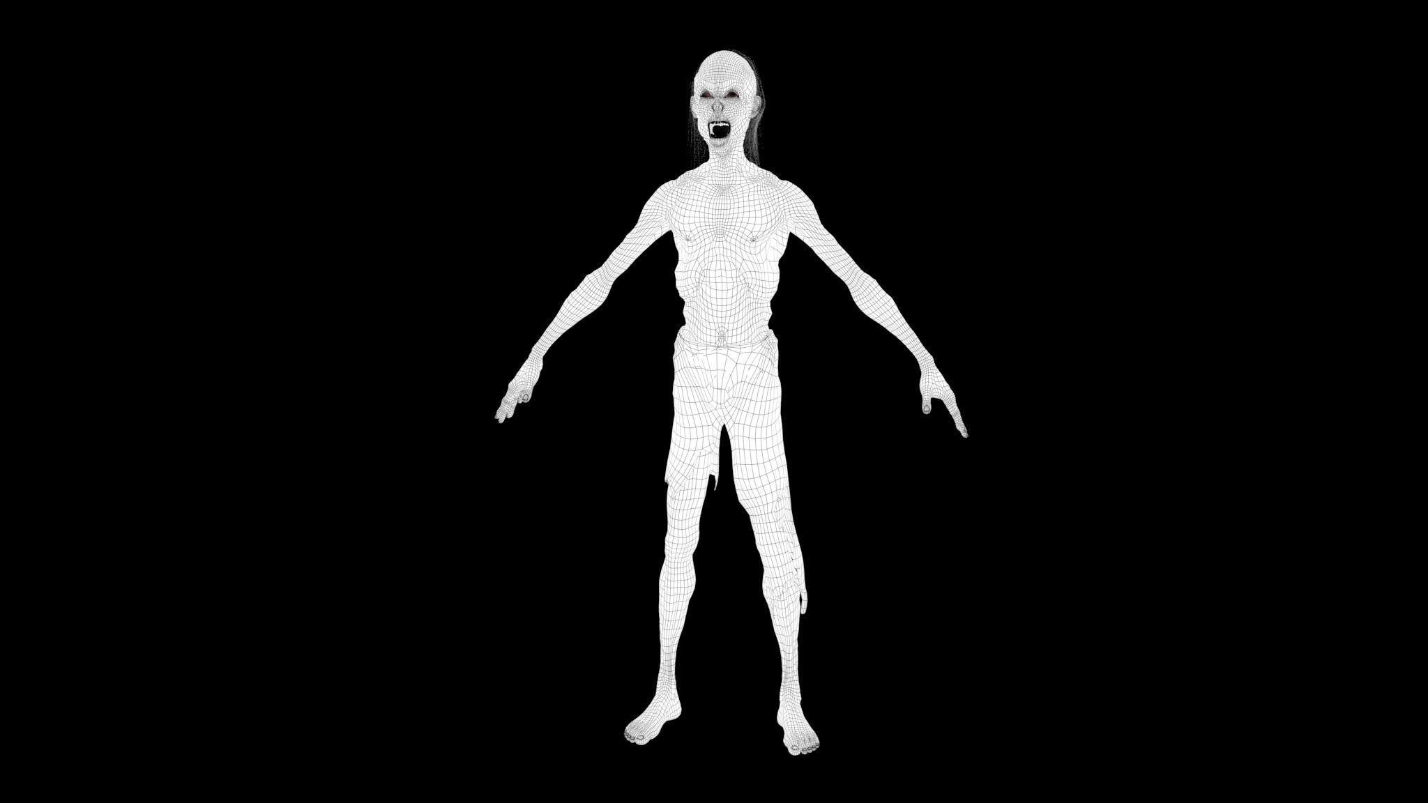 CREEPY ZOMBIE Low-poly 3D model_16
