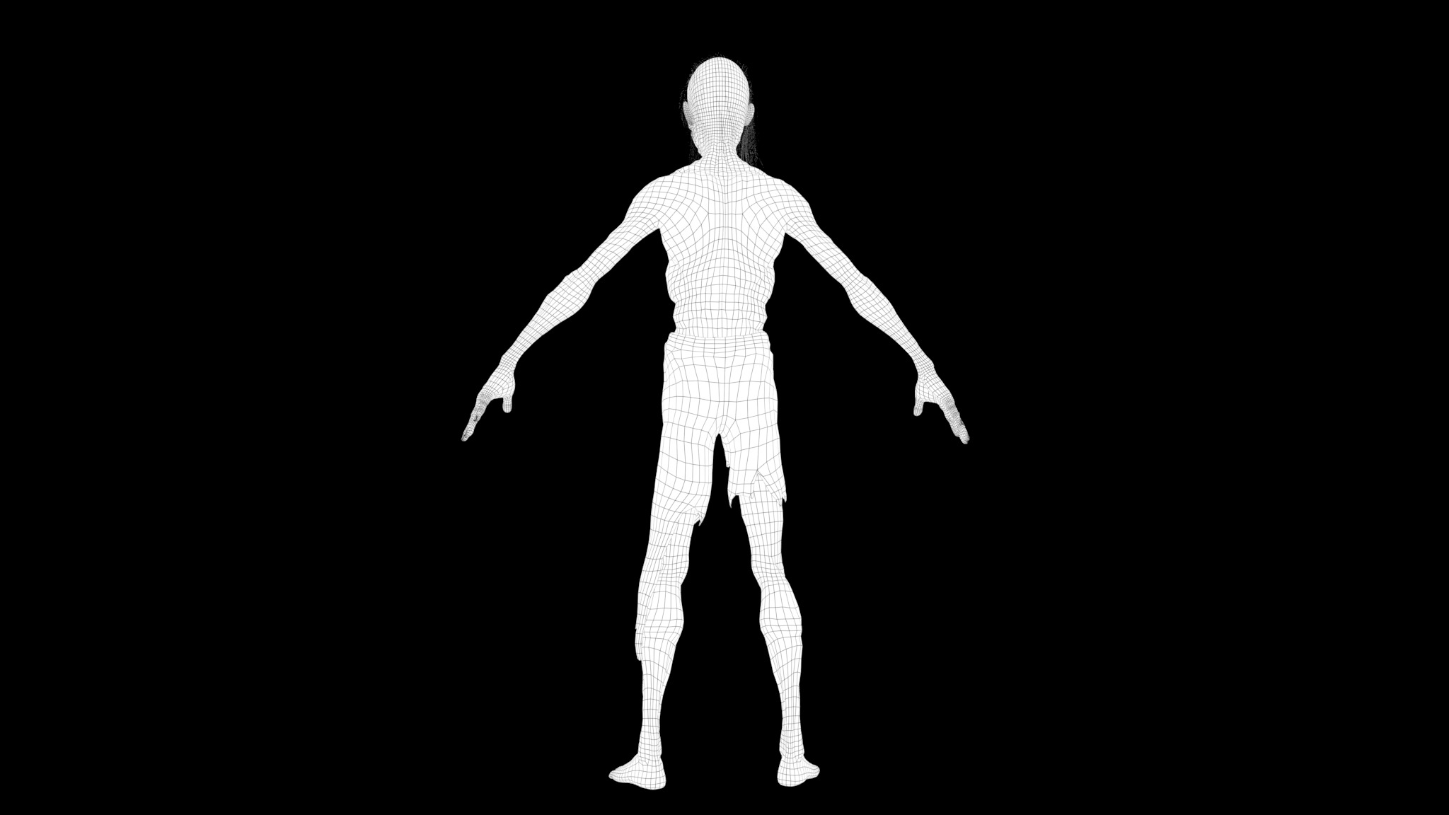 CREEPY ZOMBIE Low-poly 3D model_17