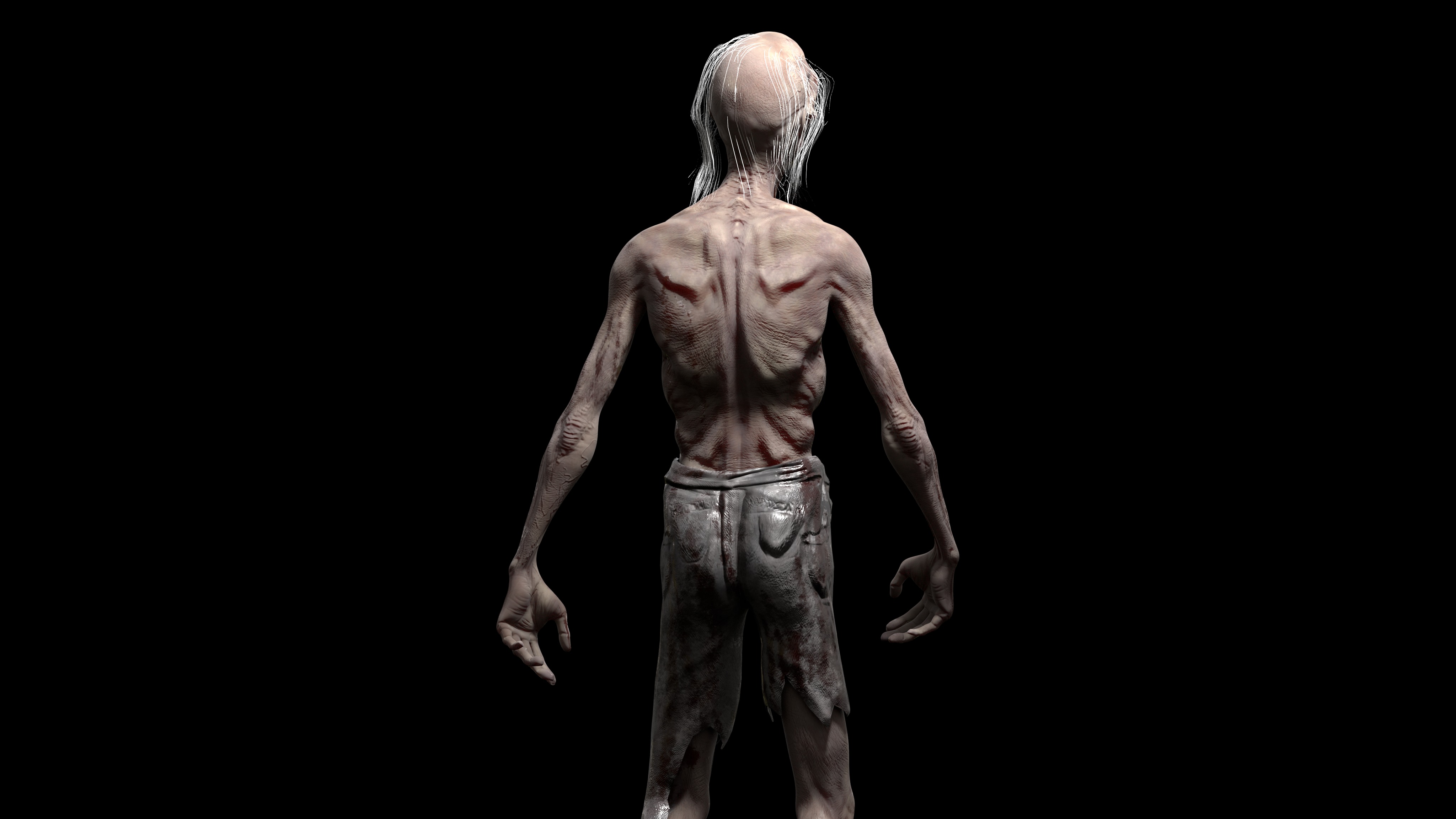 CREEPY ZOMBIE Low-poly 3D model_9