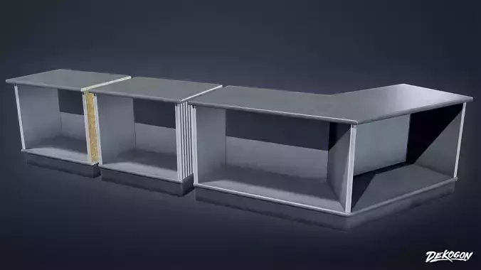 SHOPPING AND GROCERY - Fast Food Counter 01 - LOW POLY