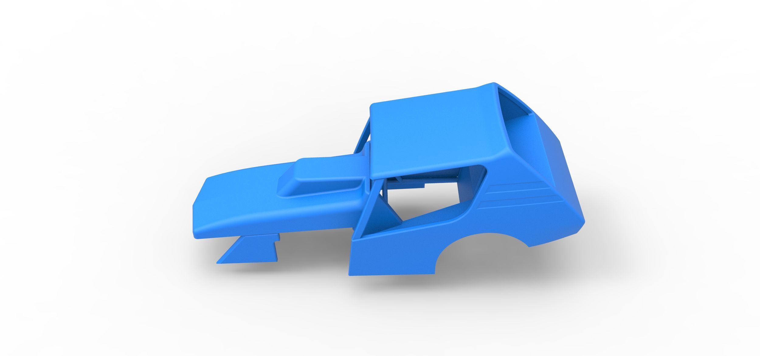 Shell of Vintage Northeast Dirt Modified stock car Scale 1 to 25 3D print model_6