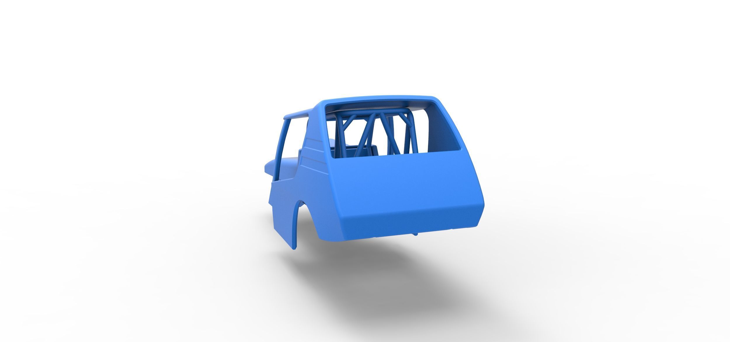 Shell of Vintage Northeast Dirt Modified stock car Scale 1 to 25 3D print model_9