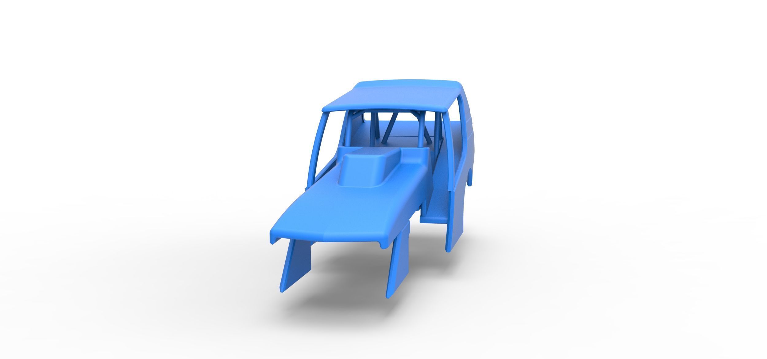 Shell of Vintage Northeast Dirt Modified stock car Scale 1 to 25 3D print model_3