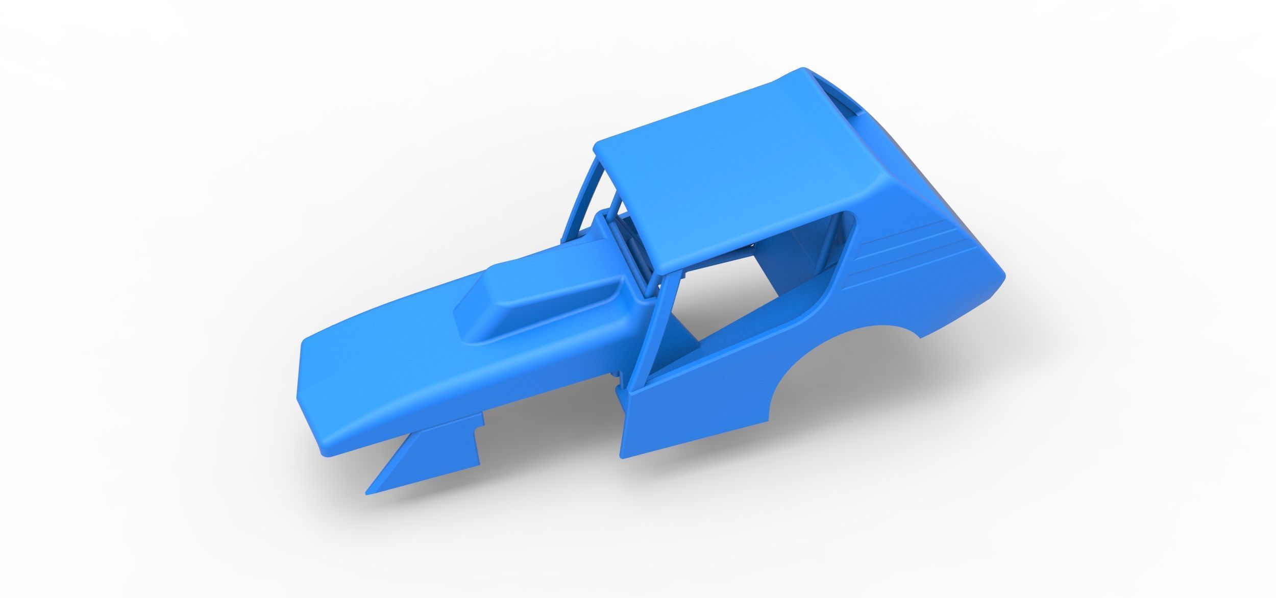 Shell of Vintage Northeast Dirt Modified stock car Scale 1 to 25 3D print model_1