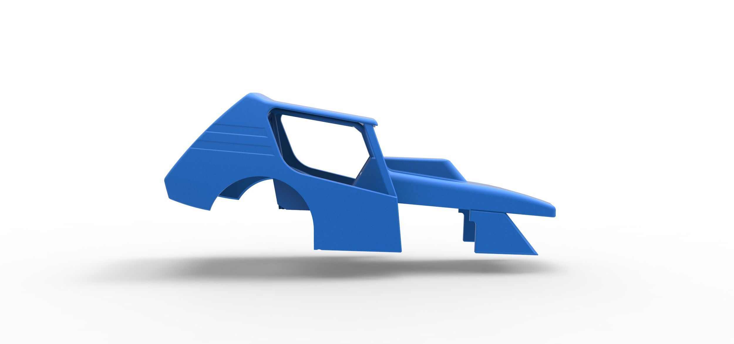 Shell of Vintage Northeast Dirt Modified stock car Scale 1 to 25 3D print model_13